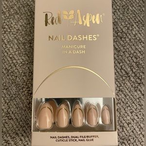 Red Aspen Nail Dashes in Golden Rule, Rayleen Press On Nails NEW